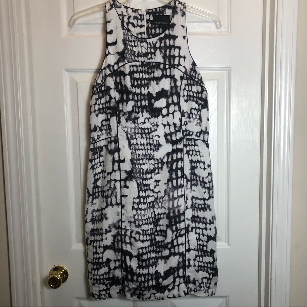 Cynthia Rowley Black and White Patterned Dress